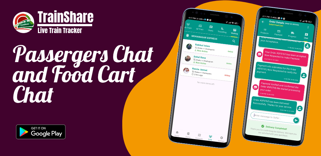 train passengers chat
